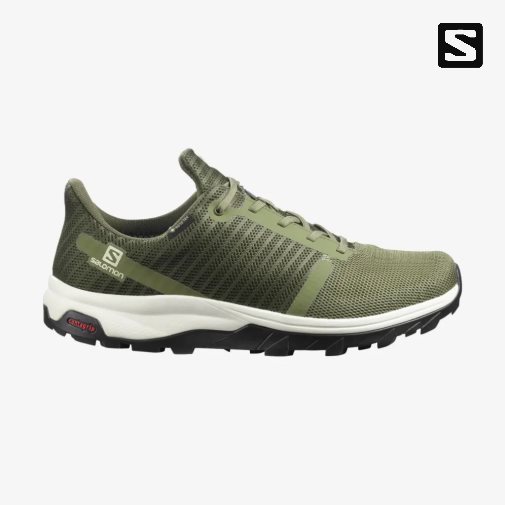 Tenis Senderismo Salomon Outbound Prism GTX Hombre Verde Oliva | MX YHFA625